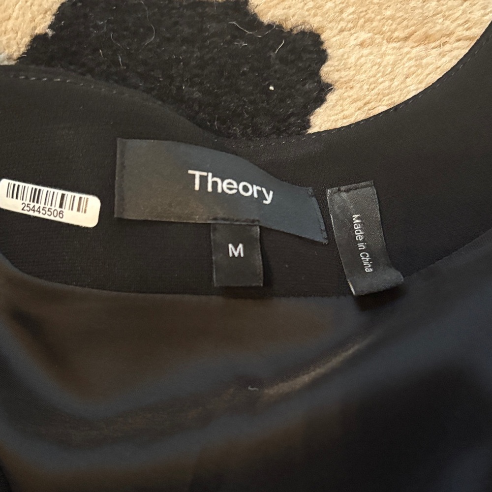 Theory Black Long Sleeve Classic Crepe Dress medium - Picture 2 of 4